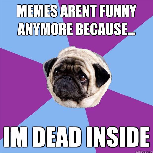 Memes arent funny anymore because... Im dead inside  