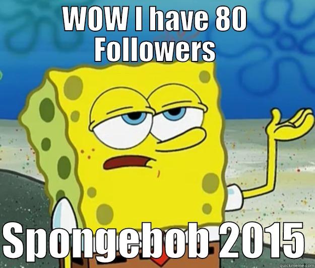 WOW I HAVE 80 FOLLOWERS  SPONGEBOB 2015 Tough Spongebob