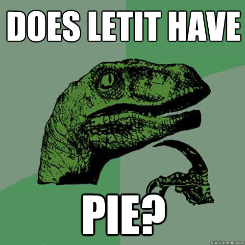 Does letit have PIE?  Philosoraptor