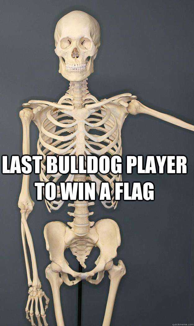 Last Bulldog player to win a flag  