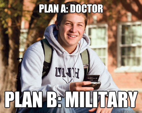 plan a: doctor plan b: Military - plan a: doctor plan b: Military  College Freshman