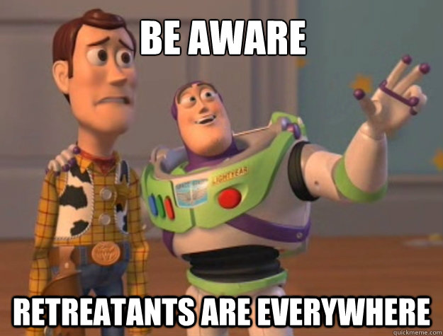 be aware retreatants are everywhere Caption 3 goes here - be aware retreatants are everywhere Caption 3 goes here  Toy Story