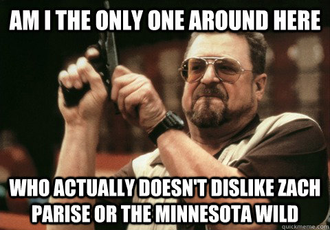 Am I the only one around here Who actually doesn't dislike zach parise or the minnesota wild - Am I the only one around here Who actually doesn't dislike zach parise or the minnesota wild  Am I the only one