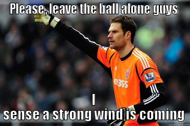 Begovic the ballsy - PLEASE, LEAVE THE BALL ALONE GUYS I SENSE A STRONG WIND IS COMING Misc