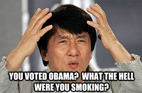  You Voted Obama?  What the hell were you smoking? -  You Voted Obama?  What the hell were you smoking?  EPIC JACKIE CHAN