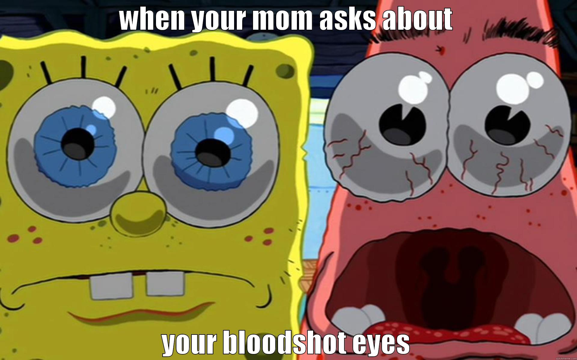 High times. - WHEN YOUR MOM ASKS ABOUT YOUR BLOODSHOT EYES Misc