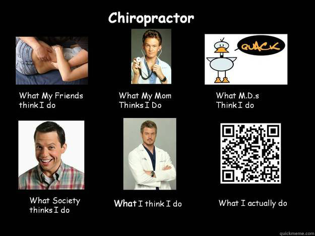   Chiropractor what my friends think I do