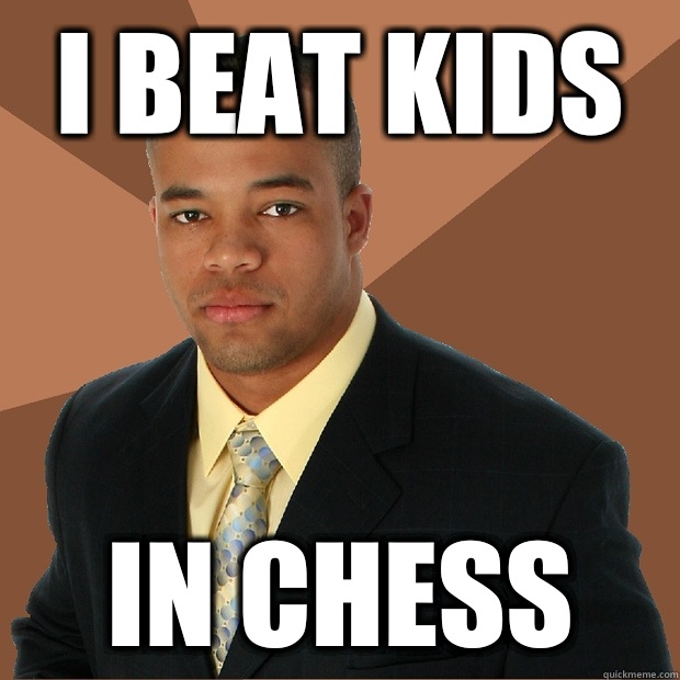 I beat kids  IN CHESS  Successful Black Man