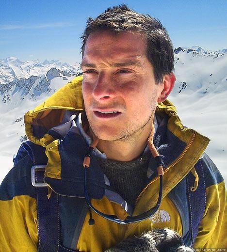 Ok camera's off, Now where's my hotel?  Bear Grylls