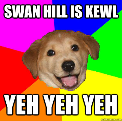 swan hill is kewl yeh yeh yeh  Advice Dog