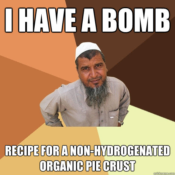 I have a bomb recipe for a non-hydrogenated organic pie crust  