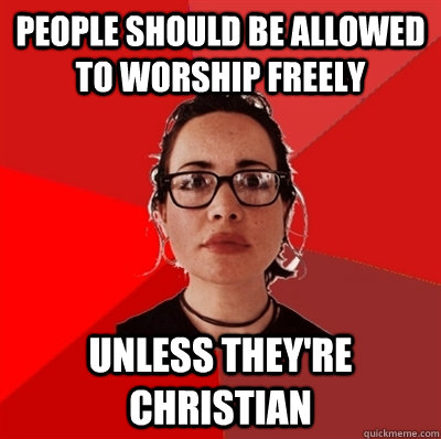 People should be allowed to worship freely Unless they're Christian  Liberal Douche Garofalo