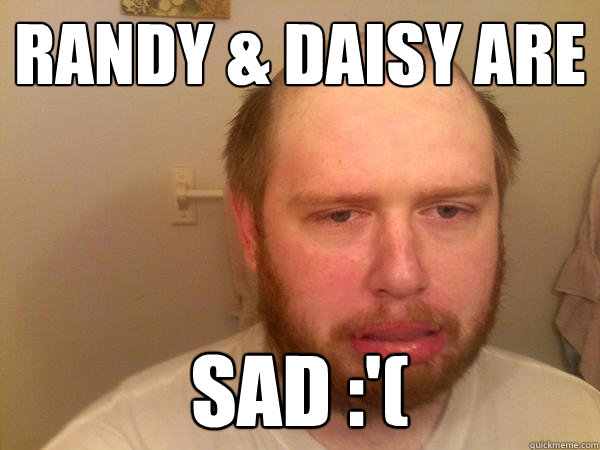 Randy & Daisy are sad :'( - Randy & Daisy are sad :'(  Sadtally