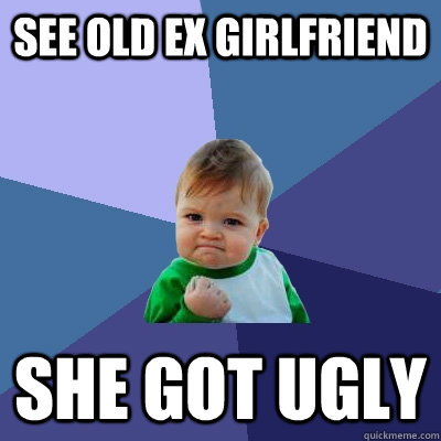 See old ex girlfriend She got UGLY  Success Kid