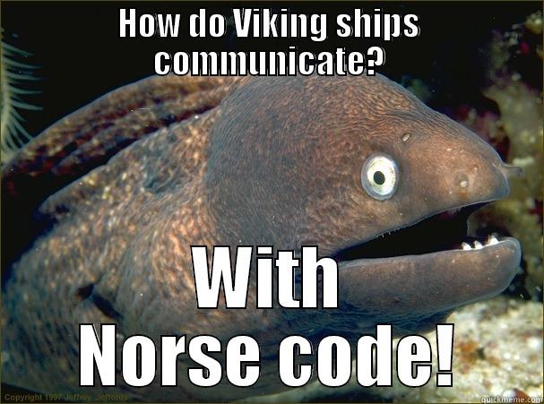 HOW DO VIKING SHIPS COMMUNICATE? WITH NORSE CODE! Bad Joke Eel