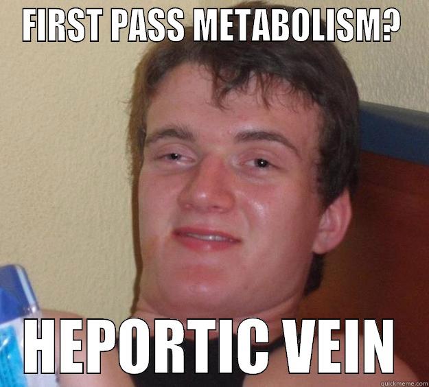 Pharmacology Fail - FIRST PASS METABOLISM? HEPORTIC VEIN 10 Guy