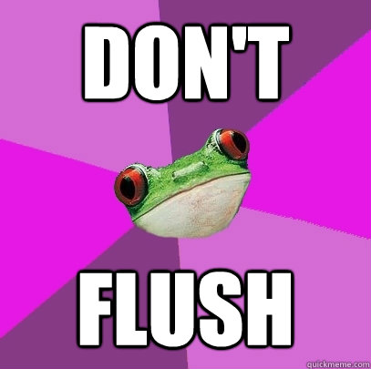 don't  flush  Foul Bachelorette Frog