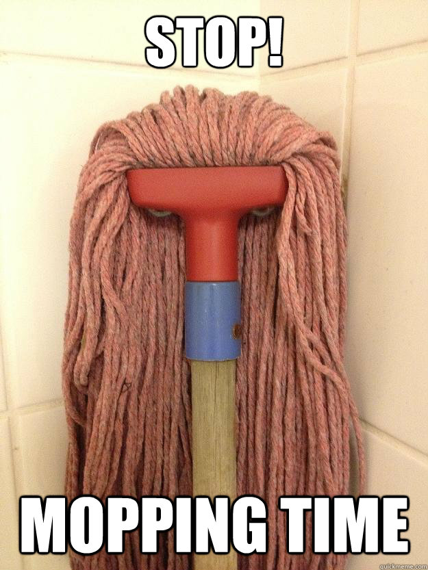 Stop! mopping time  Insanity Mop