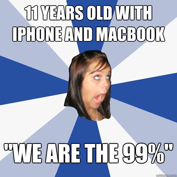 11 years old with iphone and macbook 