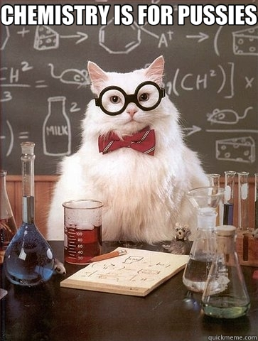 CHEMISTRY IS FOR PUSSIES   Chemistry Cat