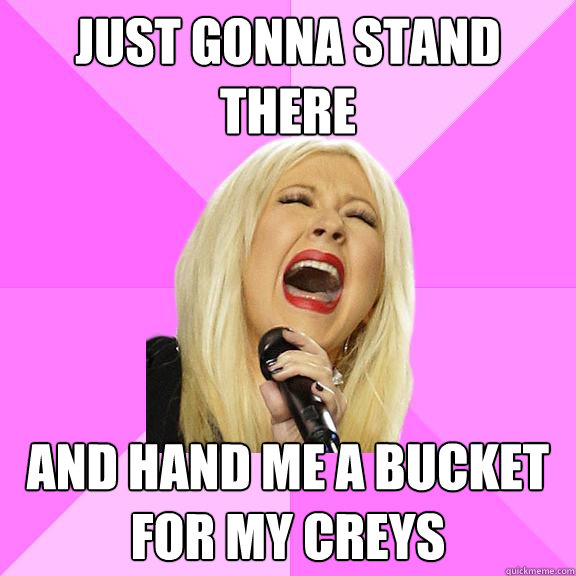 JUST GONNA STAND THERE AND HAND ME A BUCKET FOR MY CREYS  Wrong Lyrics Christina