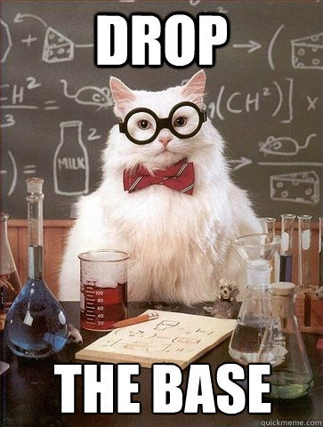 drop the base  Chemistry Cat