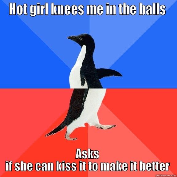 HOT GIRL KNEES ME IN THE BALLS ASKS IF SHE CAN KISS IT TO MAKE IT BETTER Socially Awkward Awesome Penguin