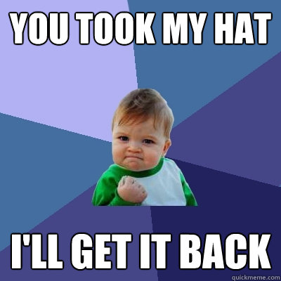 You Took My Hat I'll Get it back  Success Kid