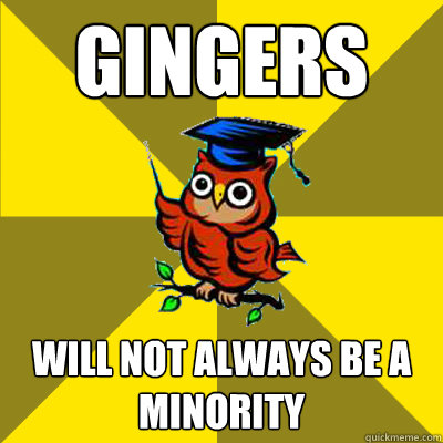 gingers will not always be a minority  Observational Owl