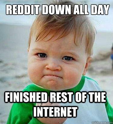 Reddit down all day finished rest of the internet  Victory Baby