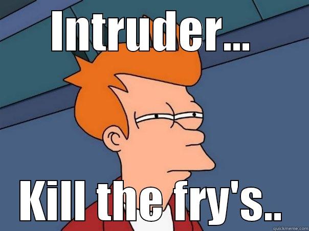 INTRUDER... KILL THE FRY'S.. Futurama Fry