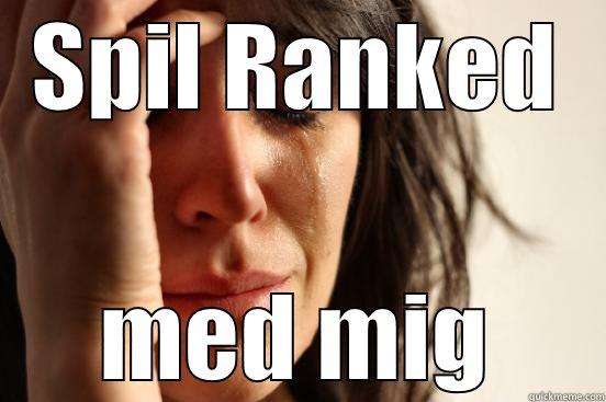 SPIL RANKED MED MIG First World Problems