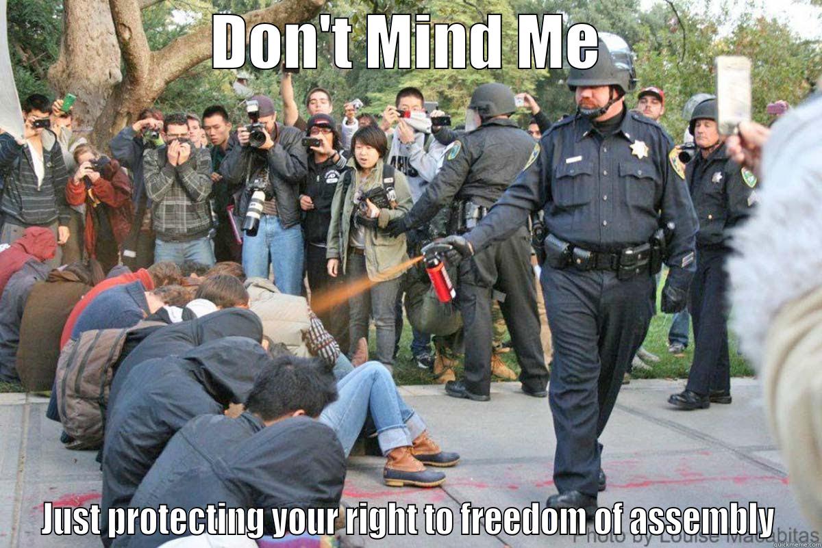 DON'T MIND ME JUST PROTECTING YOUR RIGHT TO FREEDOM OF ASSEMBLY Misc