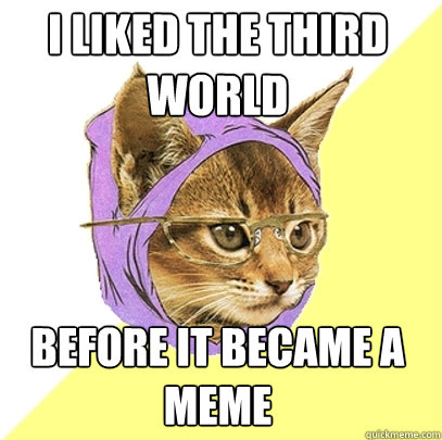 I liked the third world before it became a meme - I liked the third world before it became a meme  Hipster Kitty