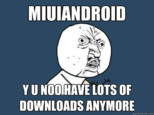 MIUIANDROID Y U NOO HAVE LOTS OF DOWNLOADS ANYMORE  Y U No