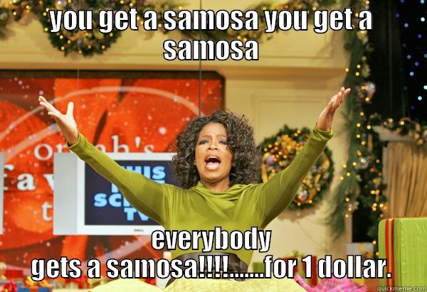 Oprah samosa - YOU GET A SAMOSA YOU GET A SAMOSA EVERYBODY GETS A SAMOSA!!!!.......FOR 1 DOLLAR. Misc