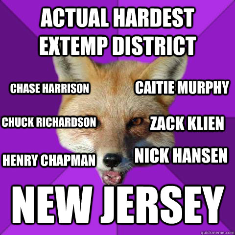 Actual Hardest extemp district New jersey chase harrison henry chapman Caitie Murphy Nick hansen zack klien chuck richardson  Forensics Fox