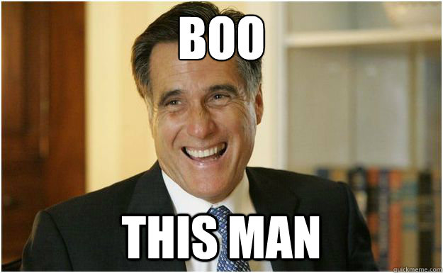 boo this man - boo this man  Mitt Romney