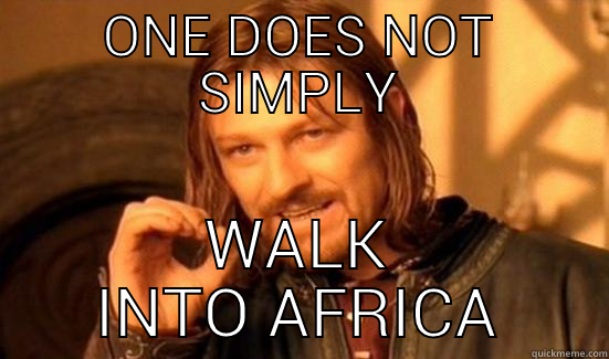 ONE DOES NOT SIMPLY WALK INTO AFRICA Boromir