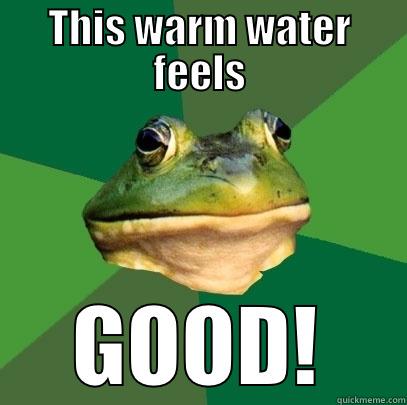 THIS WARM WATER FEELS GOOD! Foul Bachelor Frog