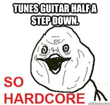 Tunes Guitar half a step down.  