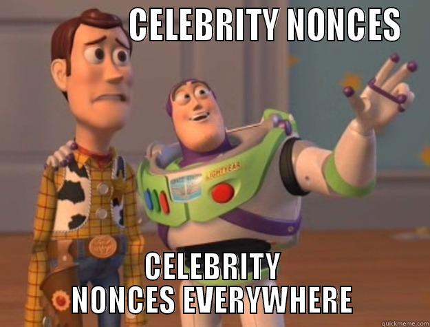                  CELEBRITY NONCES CELEBRITY NONCES EVERYWHERE Toy Story