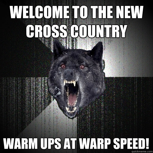 Welcome to the new cross country warm ups at warp speed!  Insanity Wolf