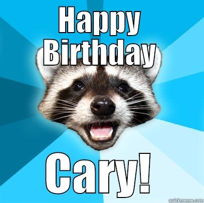 Knappy Birthday - HAPPY BIRTHDAY CARY! Lame Pun Coon