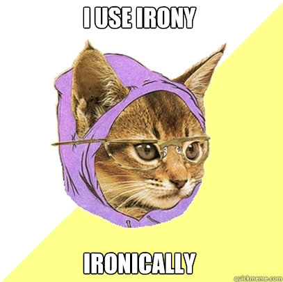 I use irony ironically  Hipster Kitty