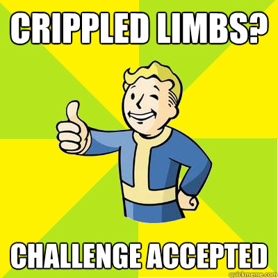 CRIPPLED limbs? challenge accepted  Fallout new vegas