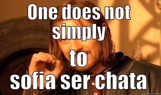 ONE DOES NOT SIMPLY TO SOFIA SER CHATA One Does Not Simply