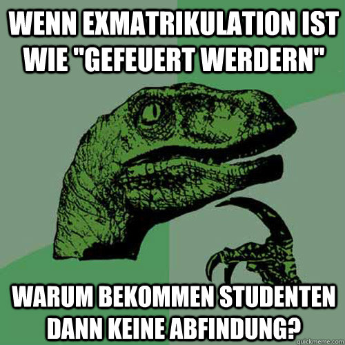 Wenn Exmatrikulation ist wie 