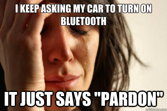 I KEEP ASKING MY CAR TO TURN ON BLUETOOTH IT JUST SAYS 