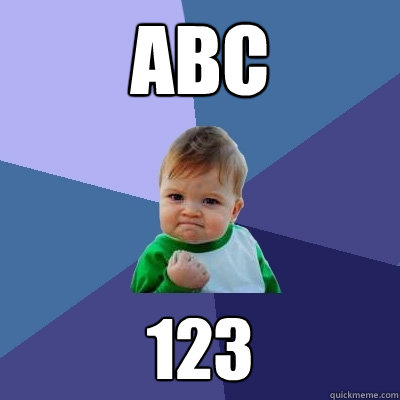 ABC 123  Success Kid